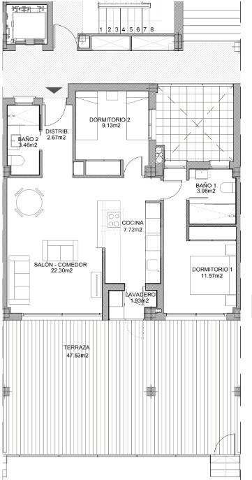 Appartement de 2 chambres à Villamartin - VD7901 - 21