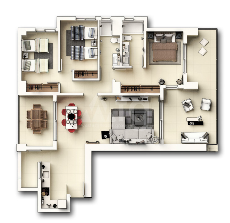 Appartement de 3 chambres à Punta Prima - GD113897 - 46