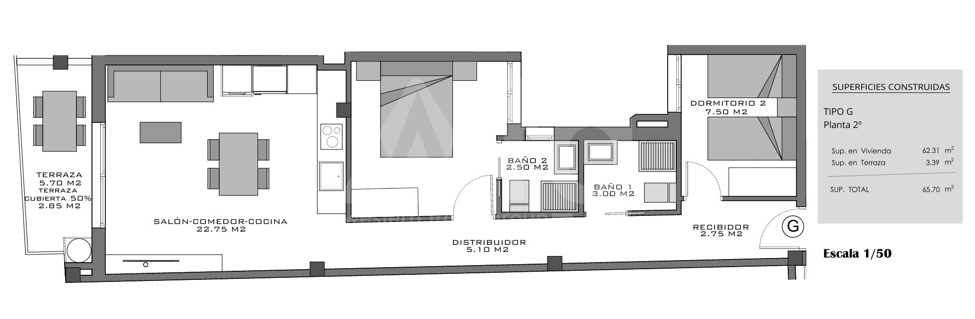 2 bedroom Apartment in Santa Pola - EB112714 - Photo 1
