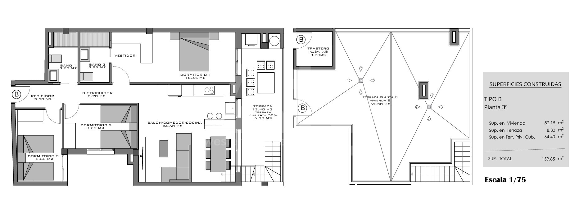 Penthouse   v Santa Pola, 3 ložnice - EB112719 - Foto 1