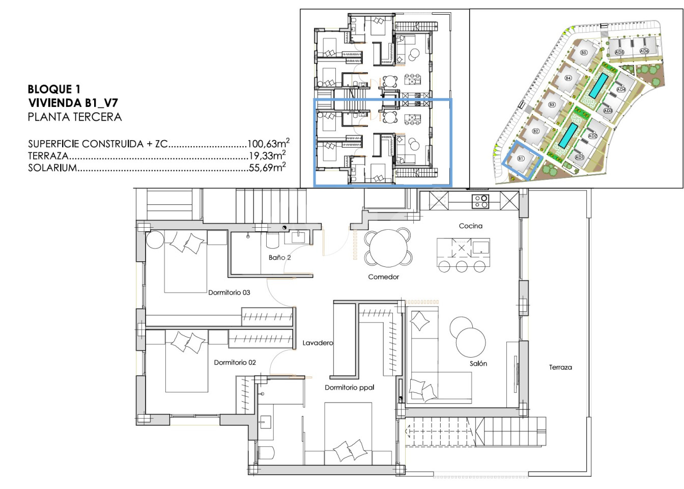 Penthouse cu 3 dormitoare în Santa Rosalia - OI115345 - Imagini 1
