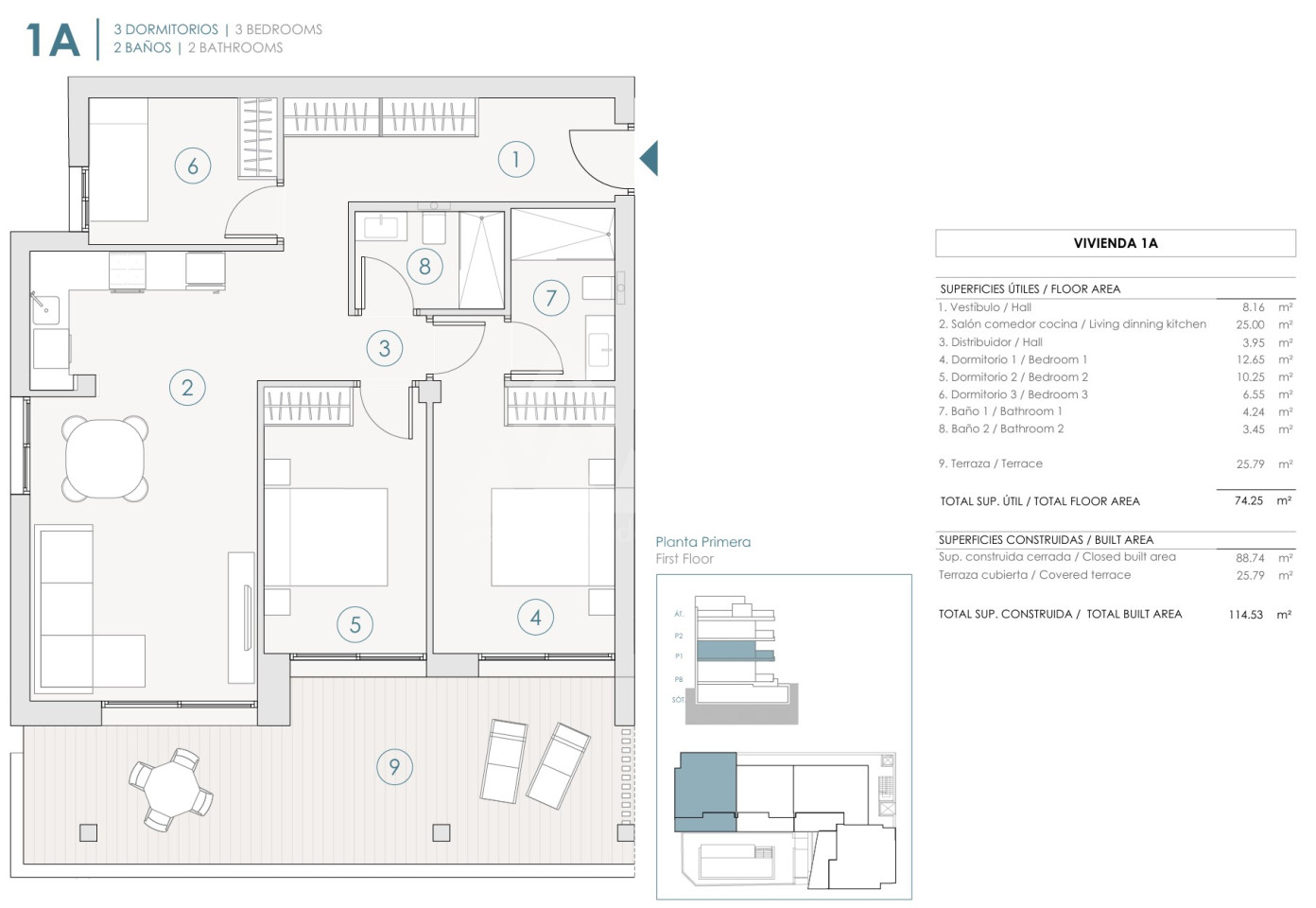 Apartament cu 3 dormitoare în Benijófar - PHA118021 - Imagini 1
