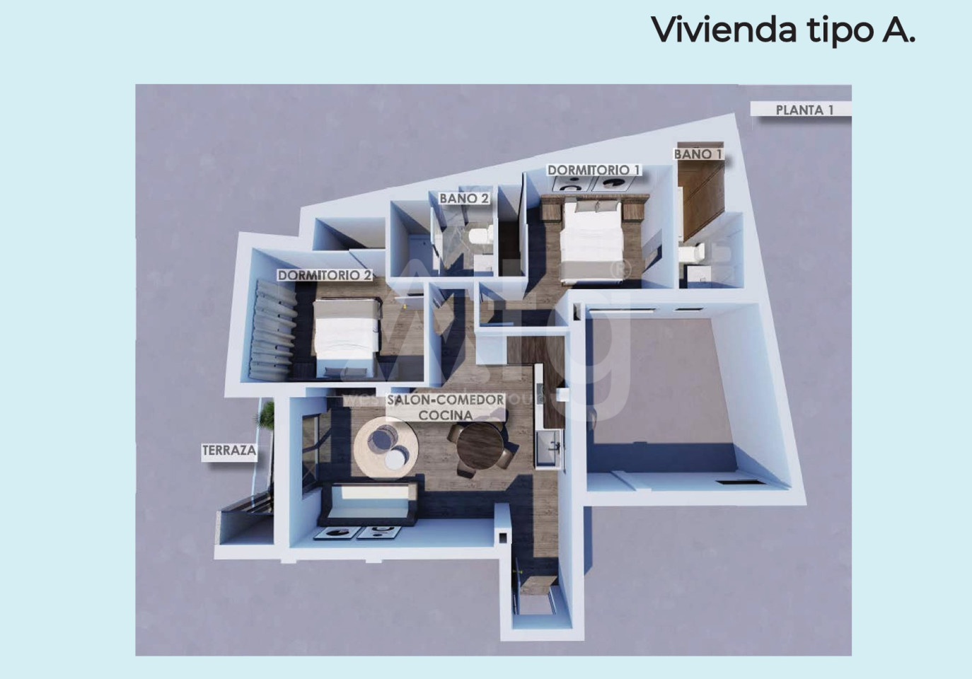 Apartmán   v Torrevieja, 2 ložnice - IM119841 - Foto 1