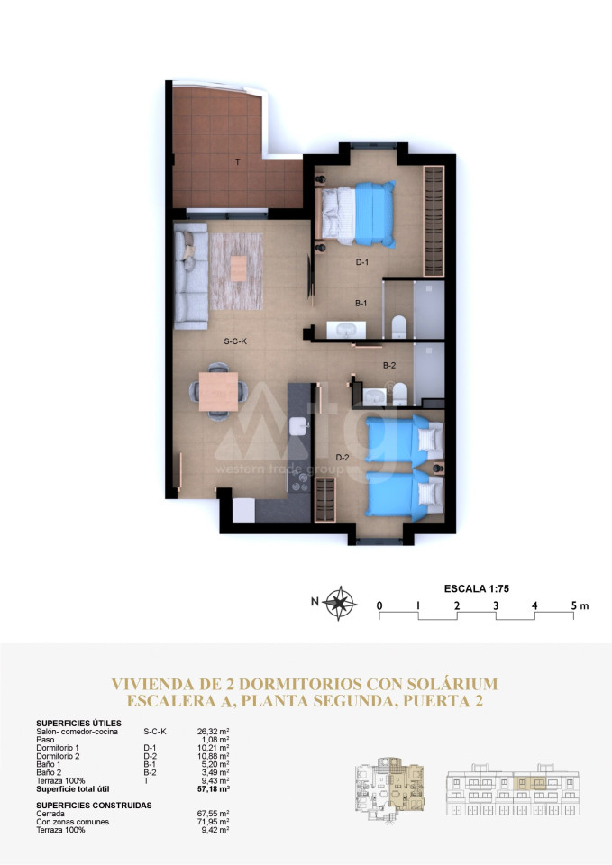Penthouse de 2 chambres à Denia - MTZ130550 - Photo 1