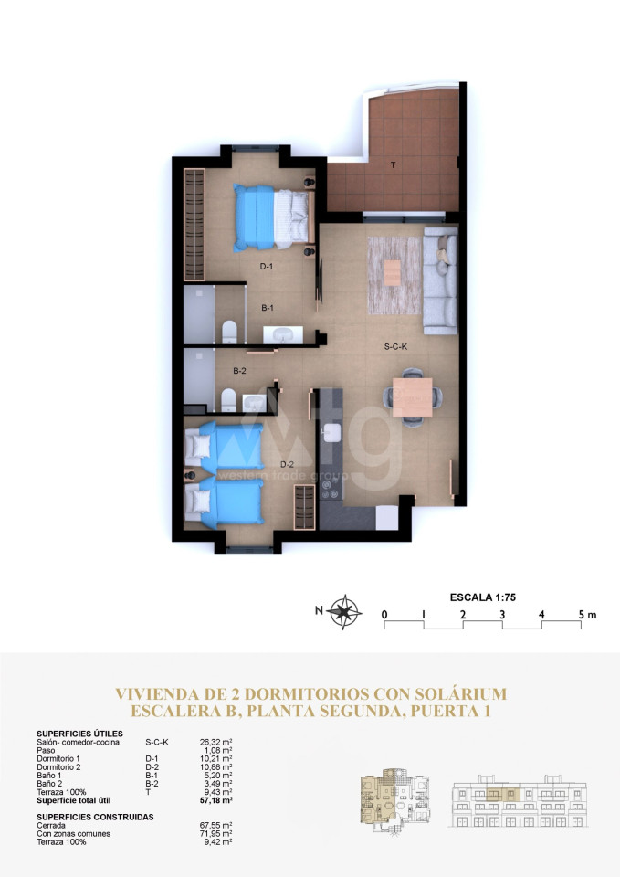 Penthouse de 2 chambres à Denia - MTZ130551 - Photo 1