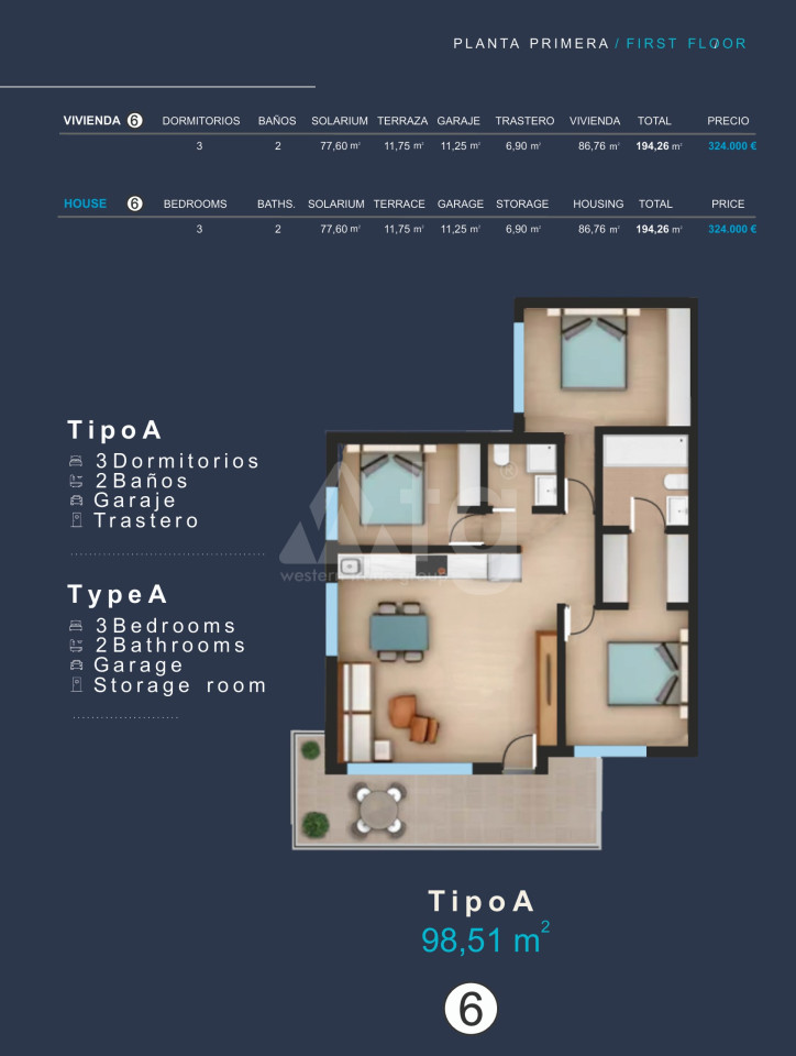 Bungalov   v San Pedro del Pinatar, 3 ložnice - KR130843 - Foto 1