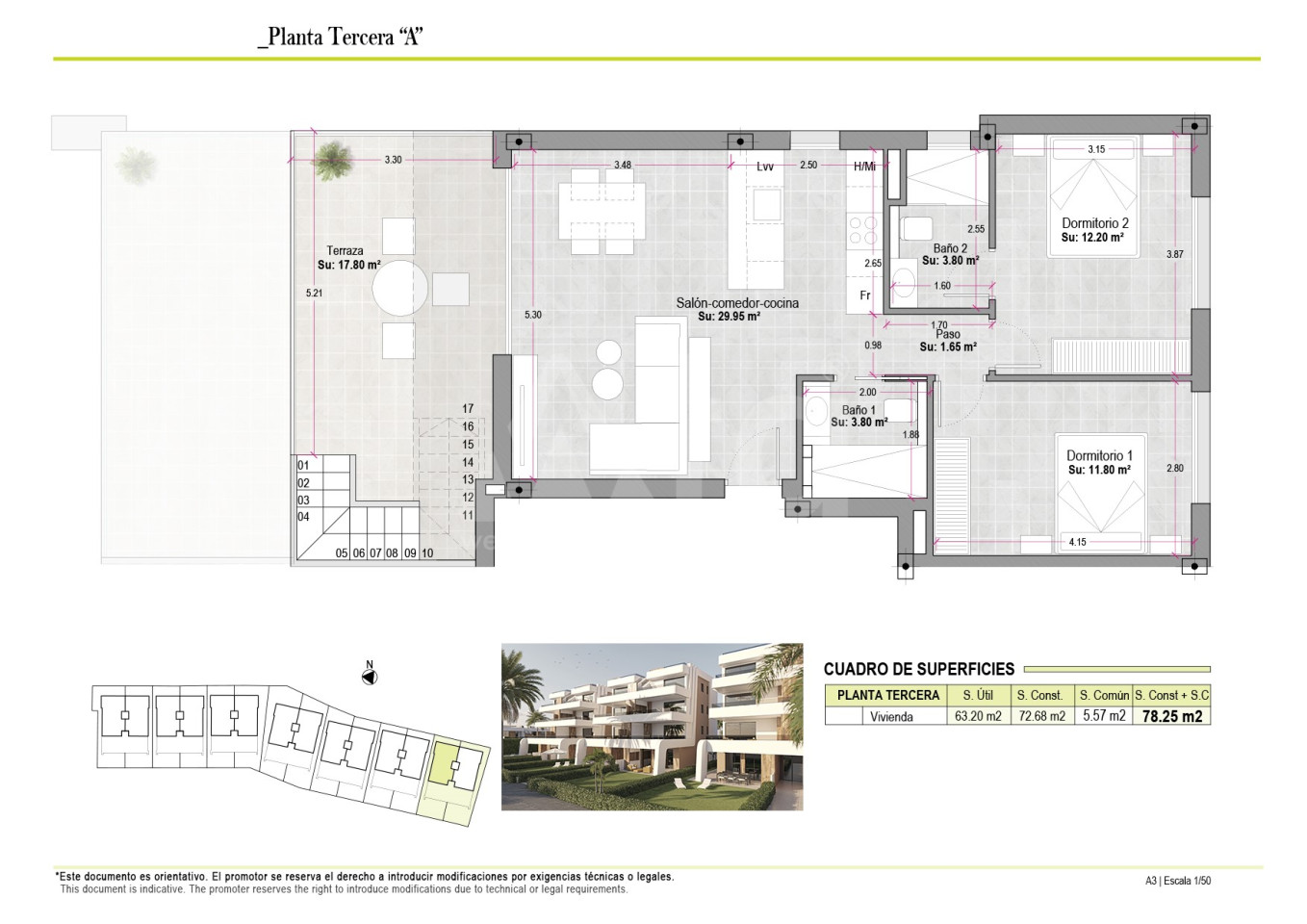 Penthouse de 2 chambres à Alhama de Murcia - NA131341 - Photo 1