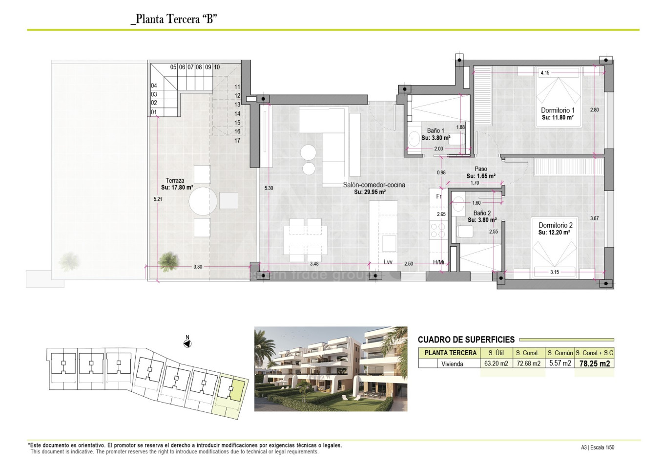 Penthouse   v Alhama de Murcia, 2 ložnice - NA131342 - Foto 1
