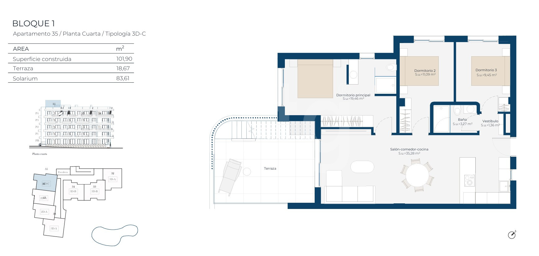 Penthouse de 3 chambres à Murcia - SM135276 - Photo 1