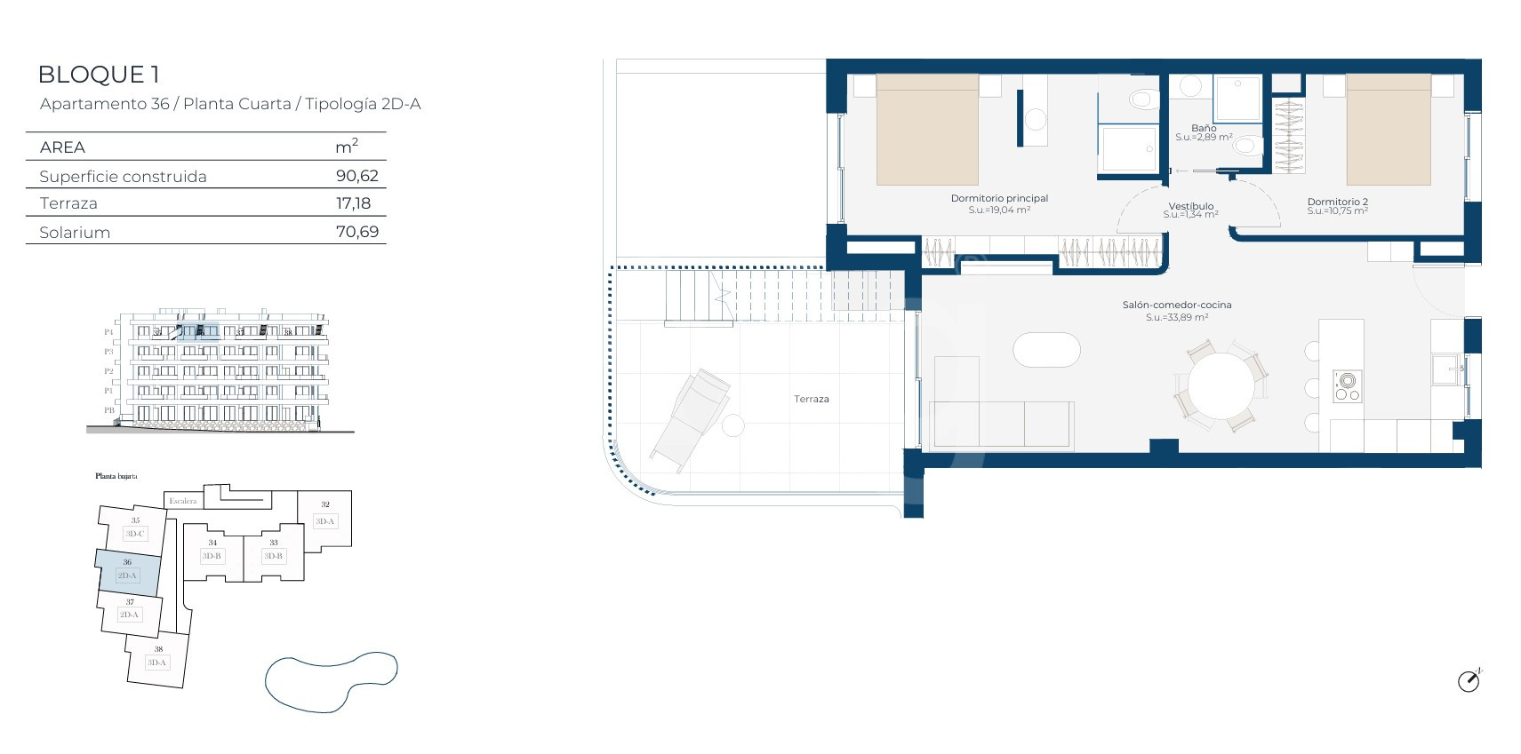 Ático de 2 habitaciones en Murcia - SM135277 - Foto 1