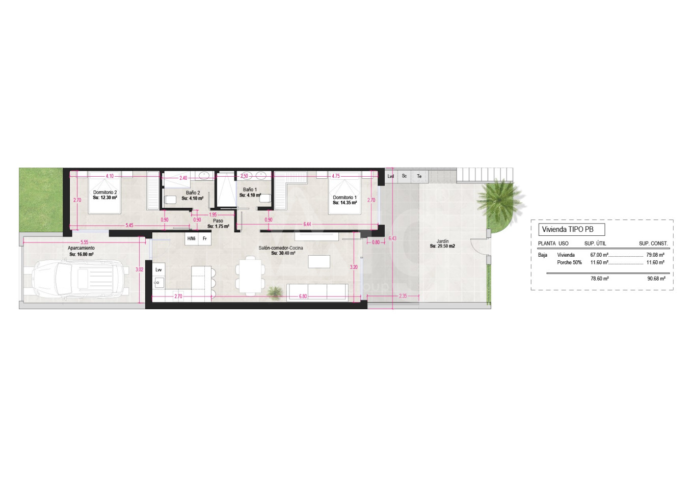 Bungalow w Alhama de Murcia, 2 sypialnie - NA136346 - Zdjęcie 1