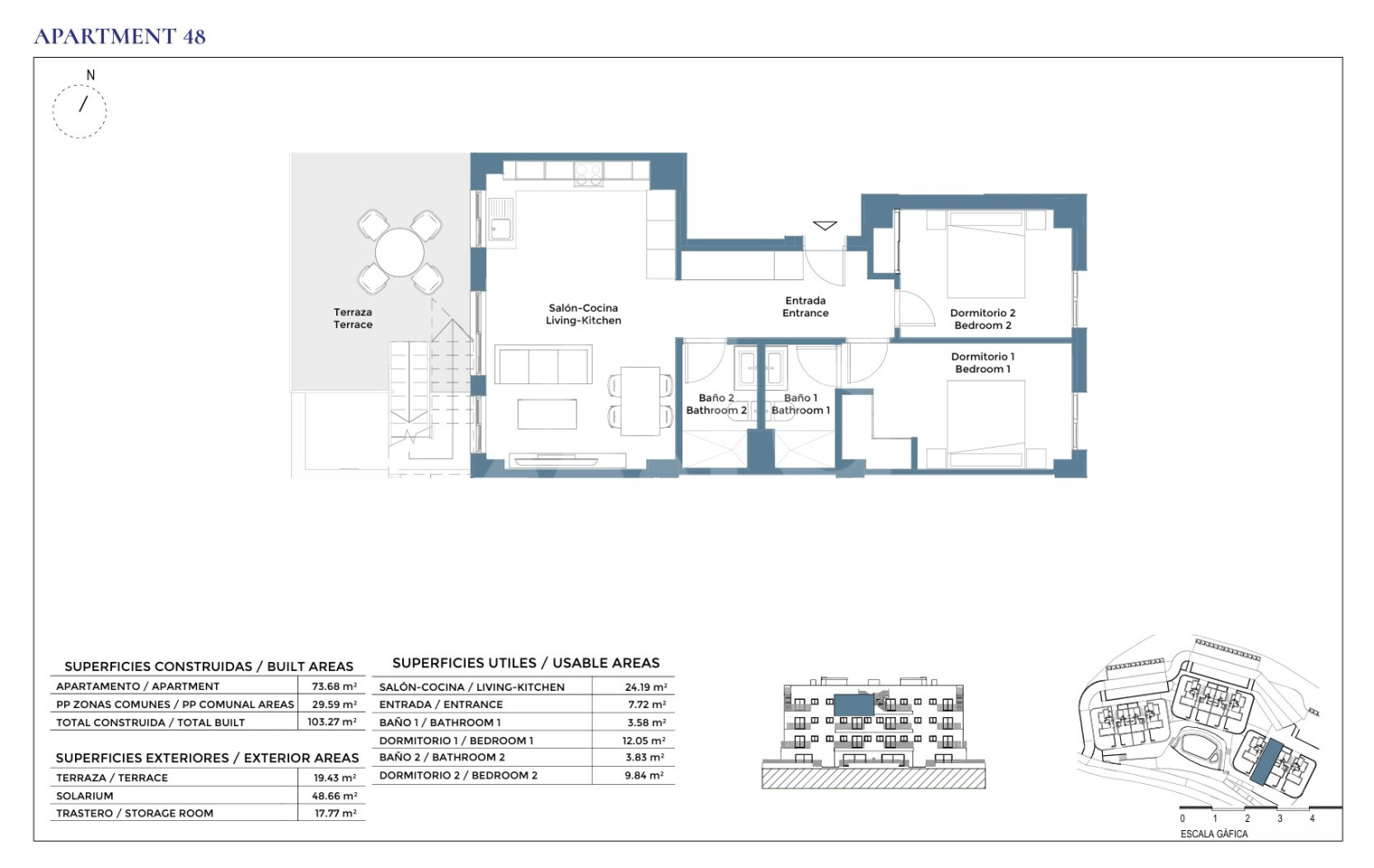 Ático de 2 habitaciones en Corvera - CH136664 - Foto 1