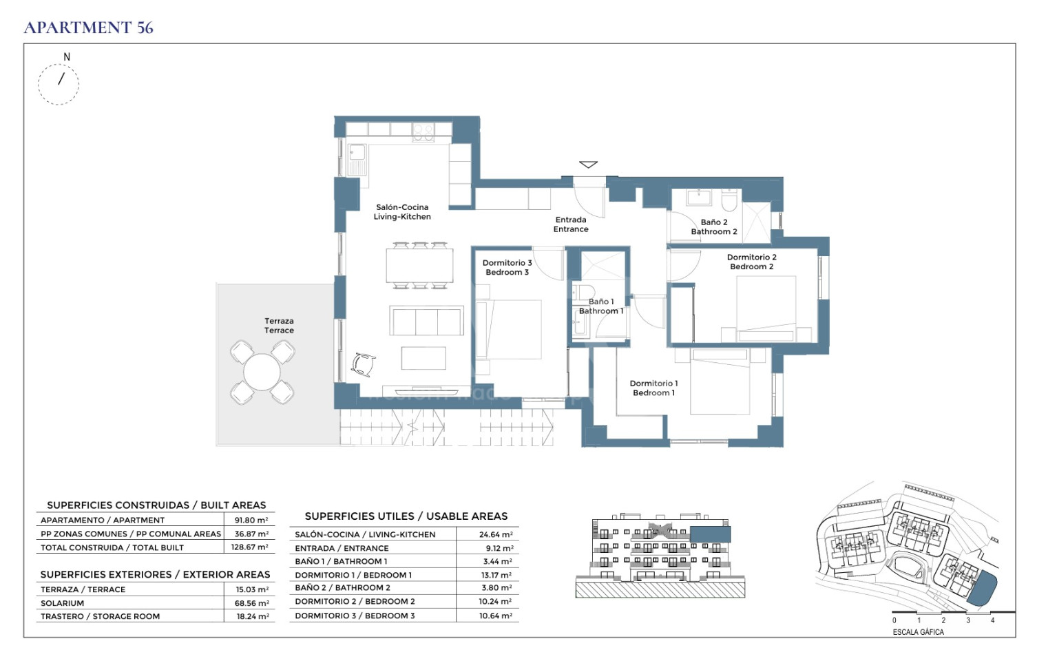 Penthouse de 3 chambres à Corvera - CH136672 - Photo 1