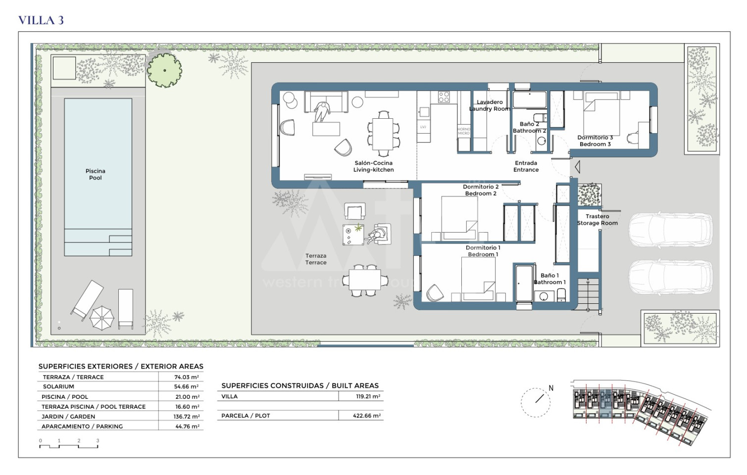 Villa de 3 habitaciones en Corvera - CH136691 - Foto 1