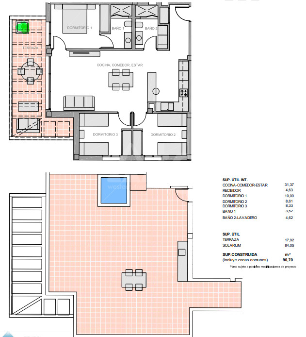 3 bedroom Penthouse in Guardamar del Segura - NS34266 - 1