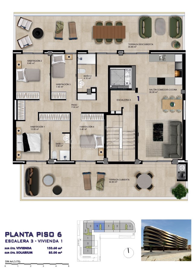 Penthouse de 4 chambres à Elche - LCT138901 - Photo 1