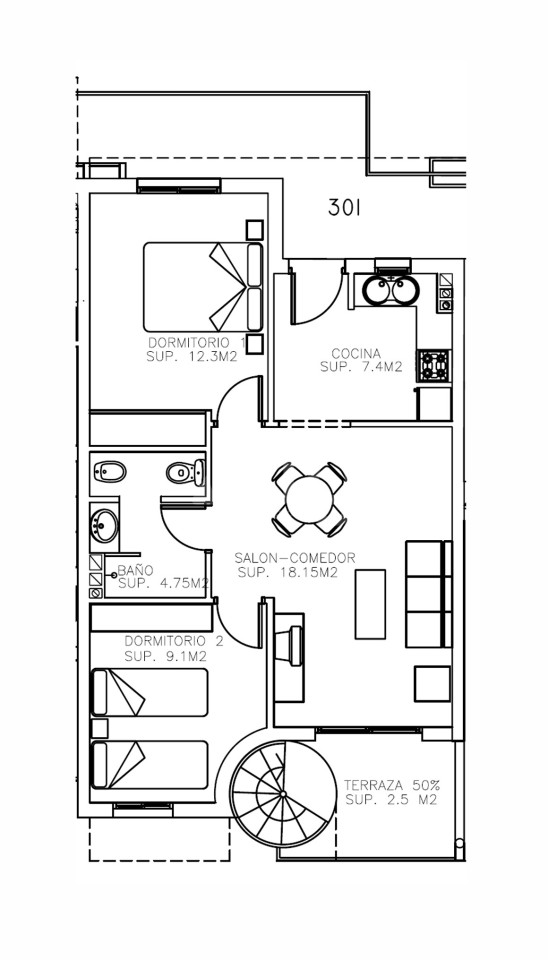Penthouse cu 2 dormitoare în Águilas - AE139435 - Imagini 1
