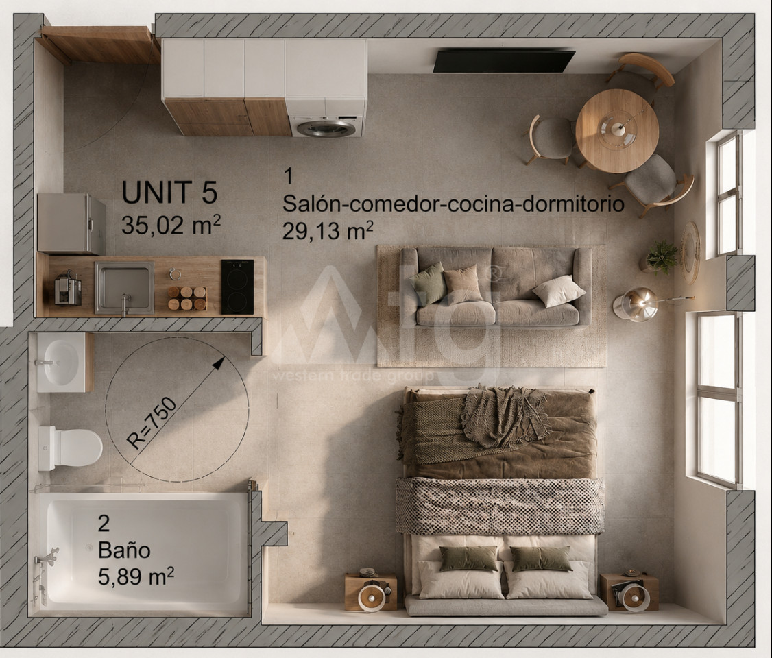 Appartement de 1 chambre à Finestrat - CKD141951 - Photo 2