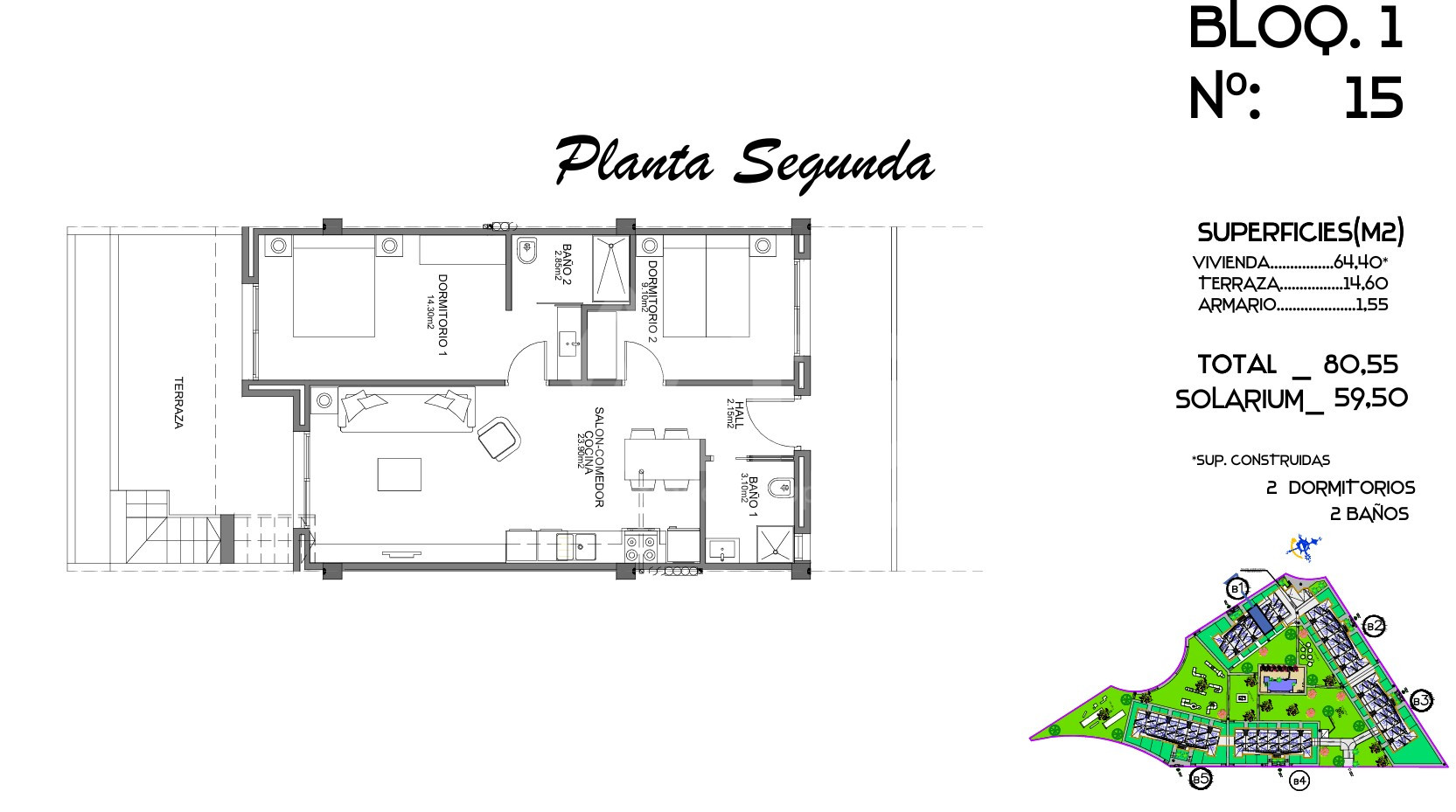 Penthouse de 2 chambres à Guardamar del Segura - CN143124 - Photo 1