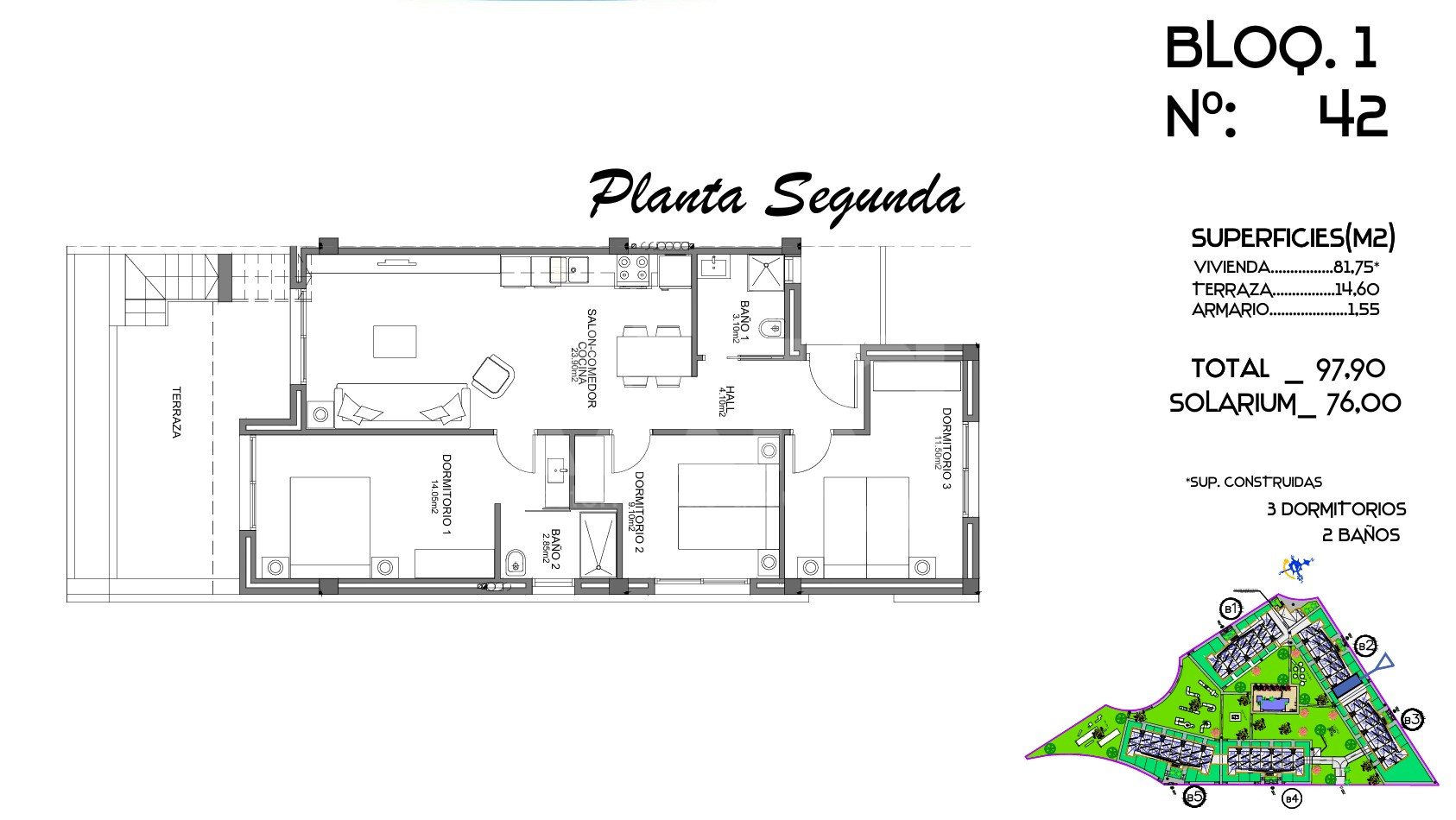 Penthouse   v Guardamar del Segura, 3 ložnice - CN143157 - Foto 1