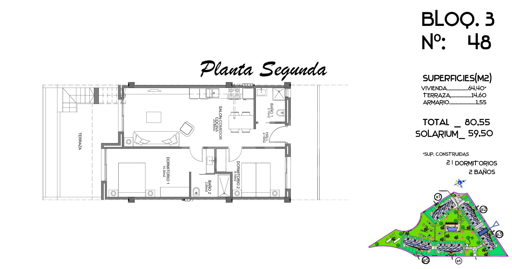 Penthouse de 2 chambres à Guardamar del Segura - CN143166 - Photo 1