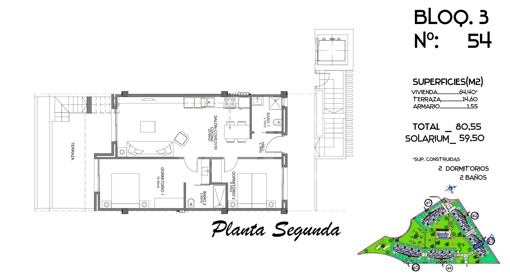 2 bedroom Penthouse in Guardamar del Segura - CN143174 - Photo 1