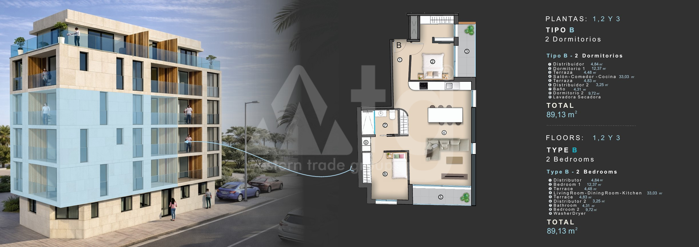 Apartmán   v Torrevieja, 2 ložnice - KR145267 - Foto 1