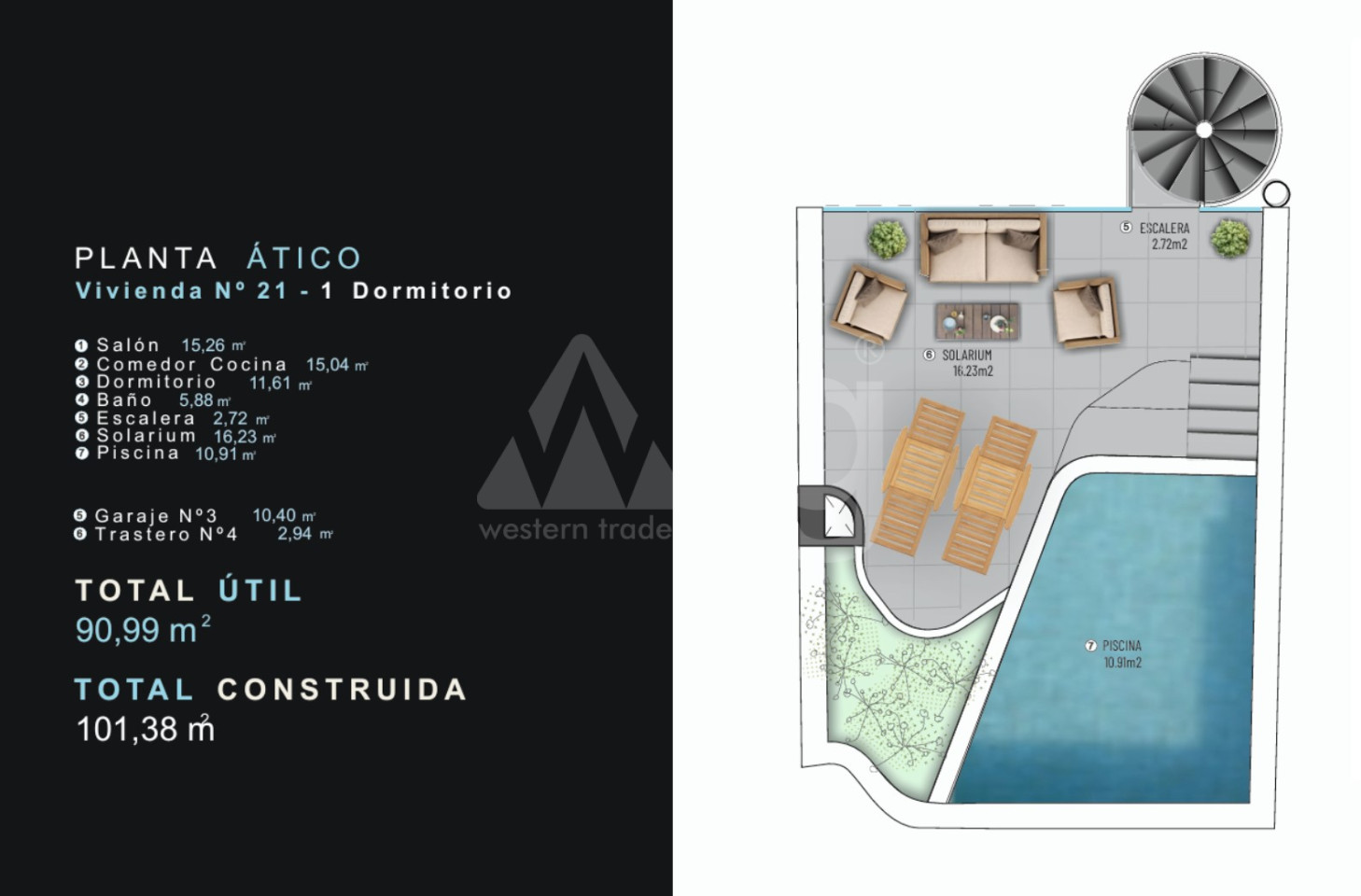 Penthouse de 1 chambre à Torrevieja - KR145305 - Photo 2