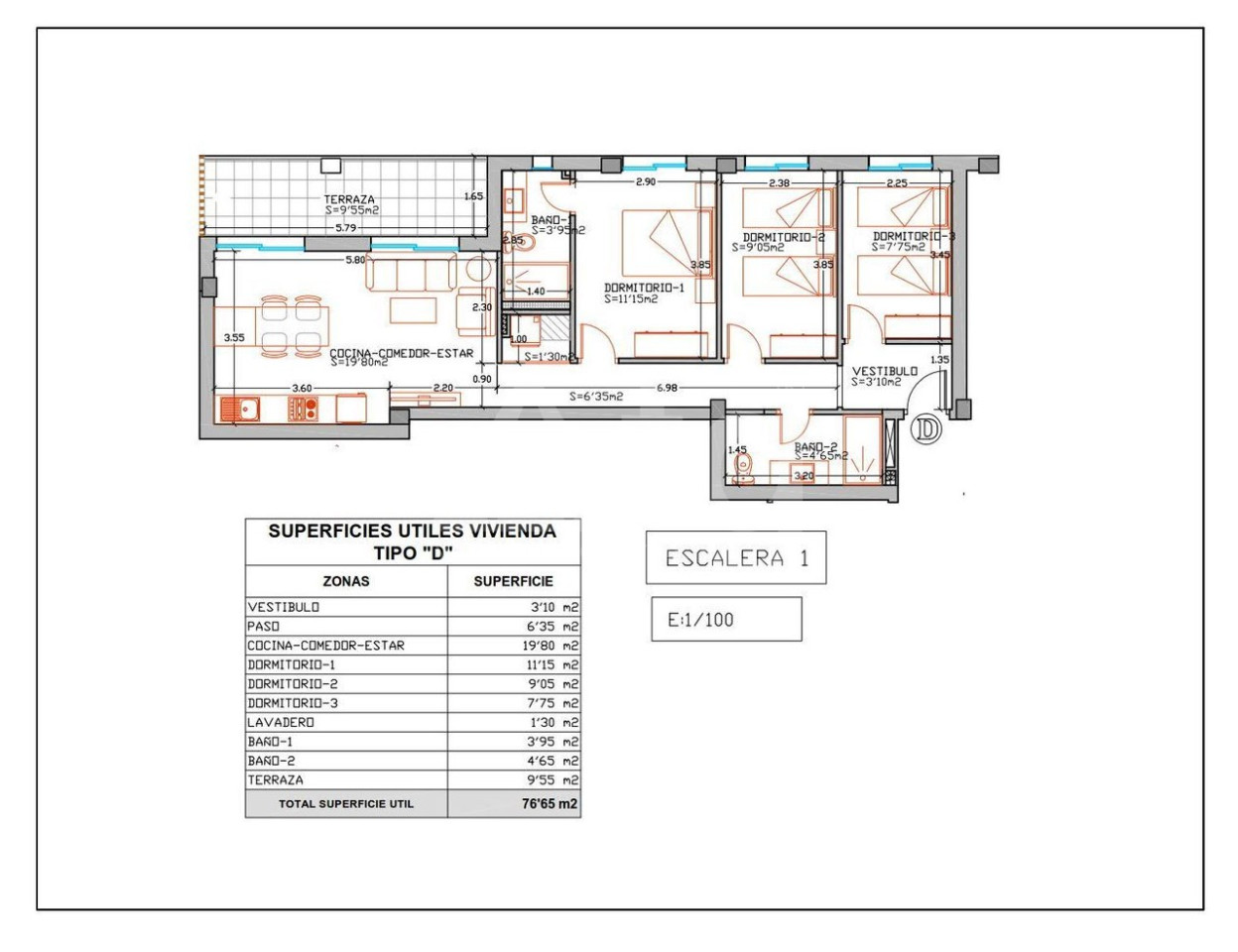 Apartmán   v Elche, 3 ložnice - PO145887 - Foto 1