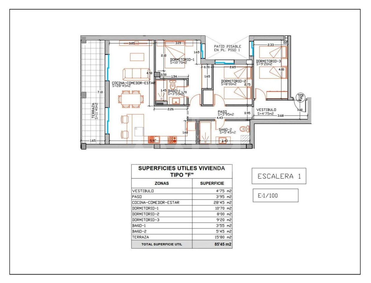 Apartmán   v Elche, 3 ložnice - PO145893 - Foto 1