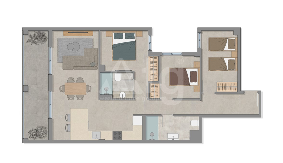 Apartmán   v Elche, 3 ložnice - PO145893 - Foto 2