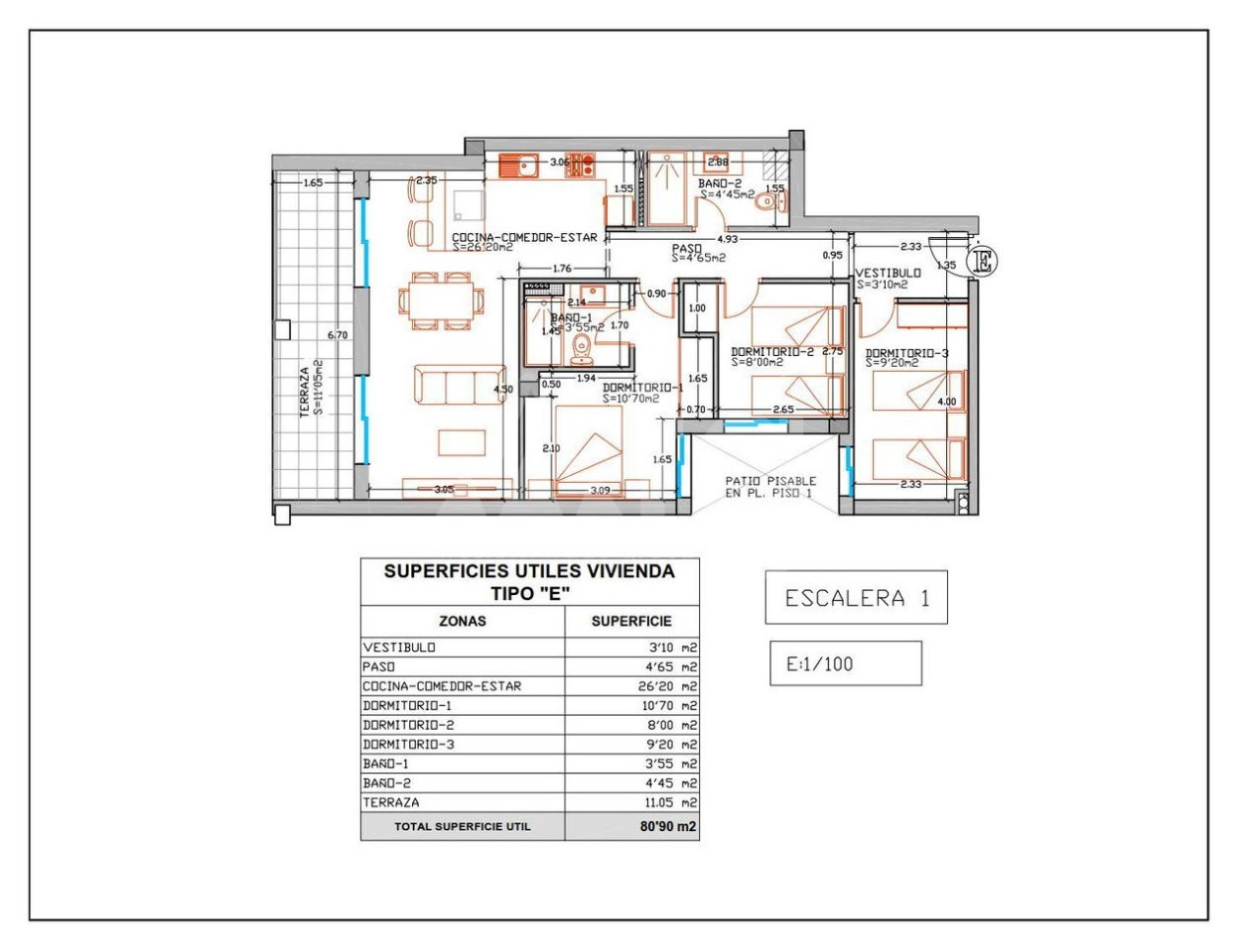 Apartmán   v Elche, 3 ložnice - PO145894 - Foto 1