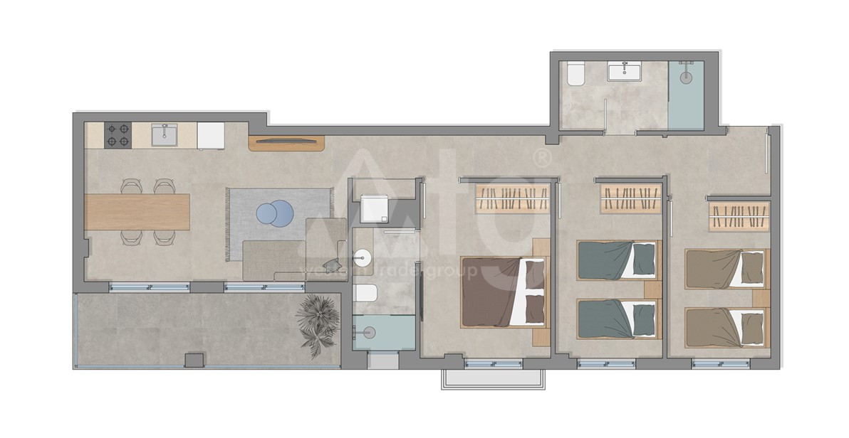 Apartmán   v Elche, 3 ložnice - PO145897 - Foto 2