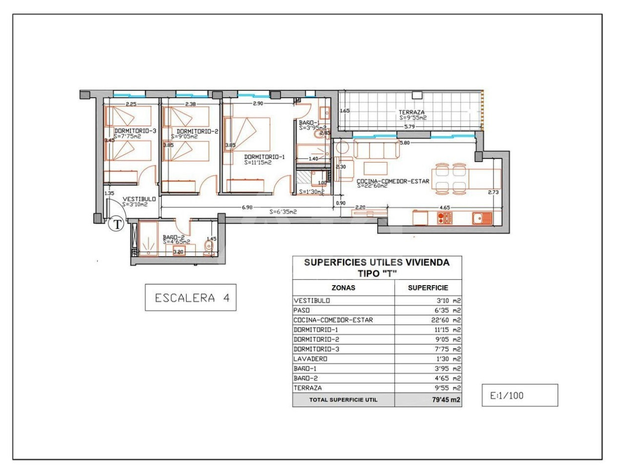 Apartmán   v Elche, 3 ložnice - PO145900 - Foto 1