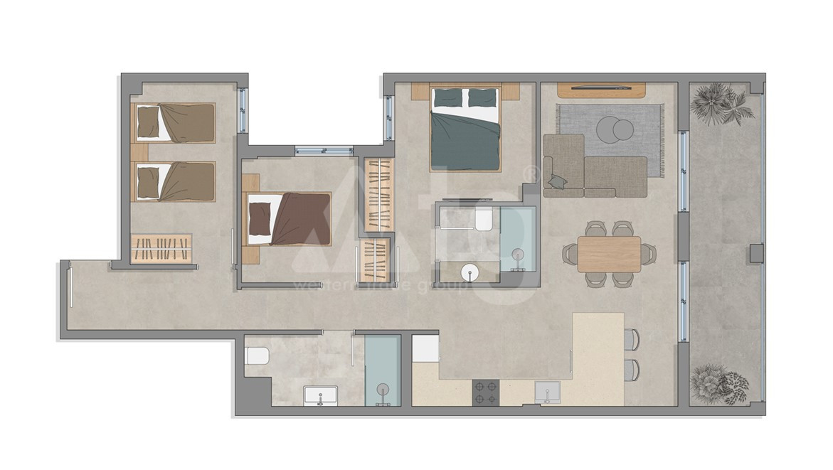 Penthouse   v Elche, 3 ložnice - PO145905 - Foto 2