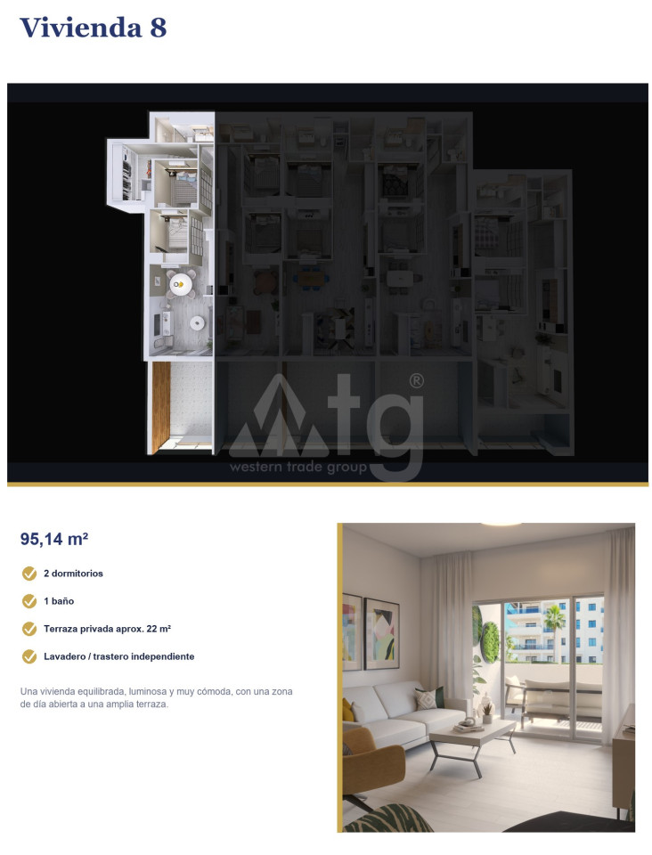 2 bedroom Apartment in Torrevieja - SN146244 - Photo 1