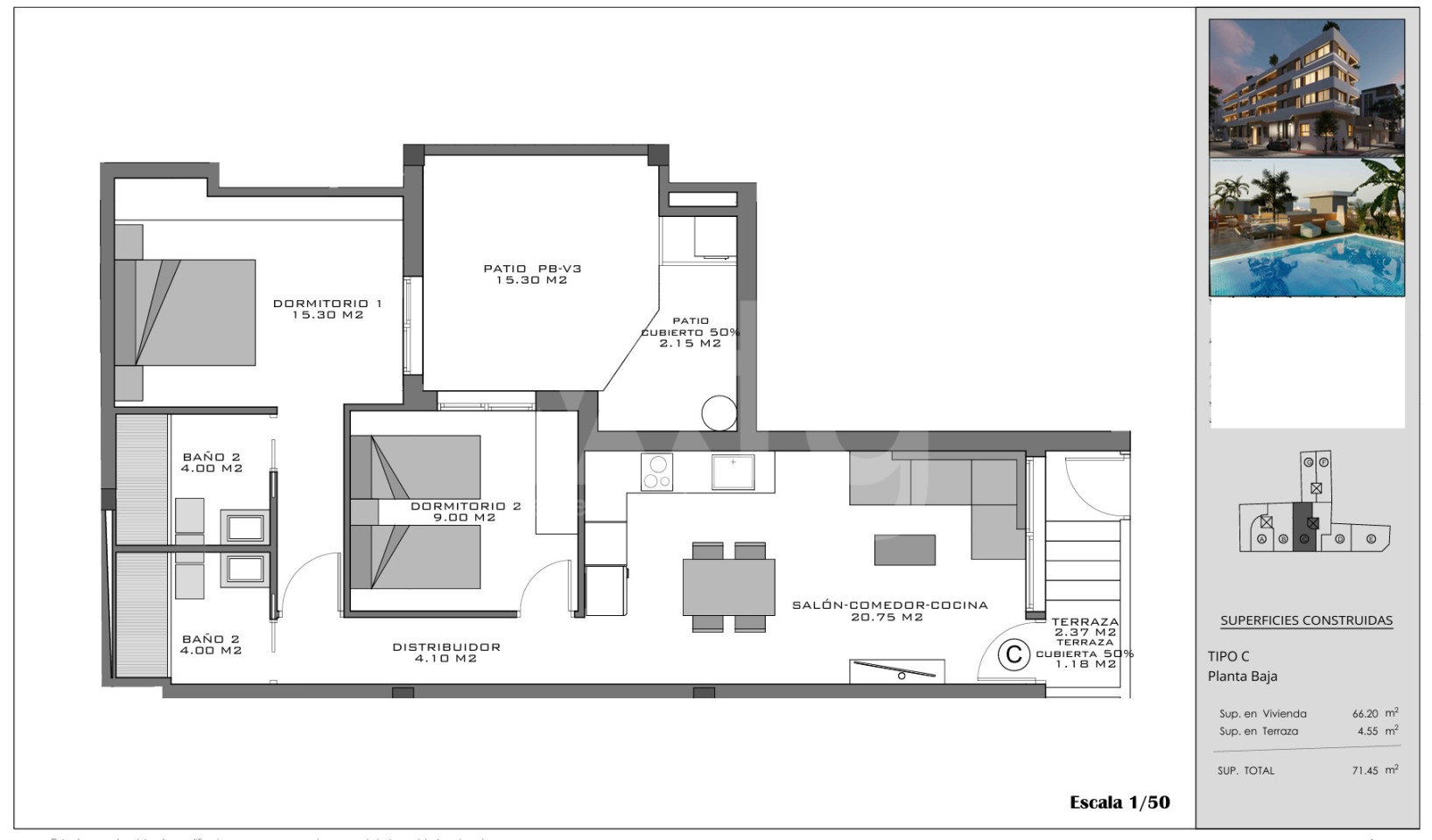 Apartmán   v Santa Pola, 2 ložnice - EB148380 - Foto 1