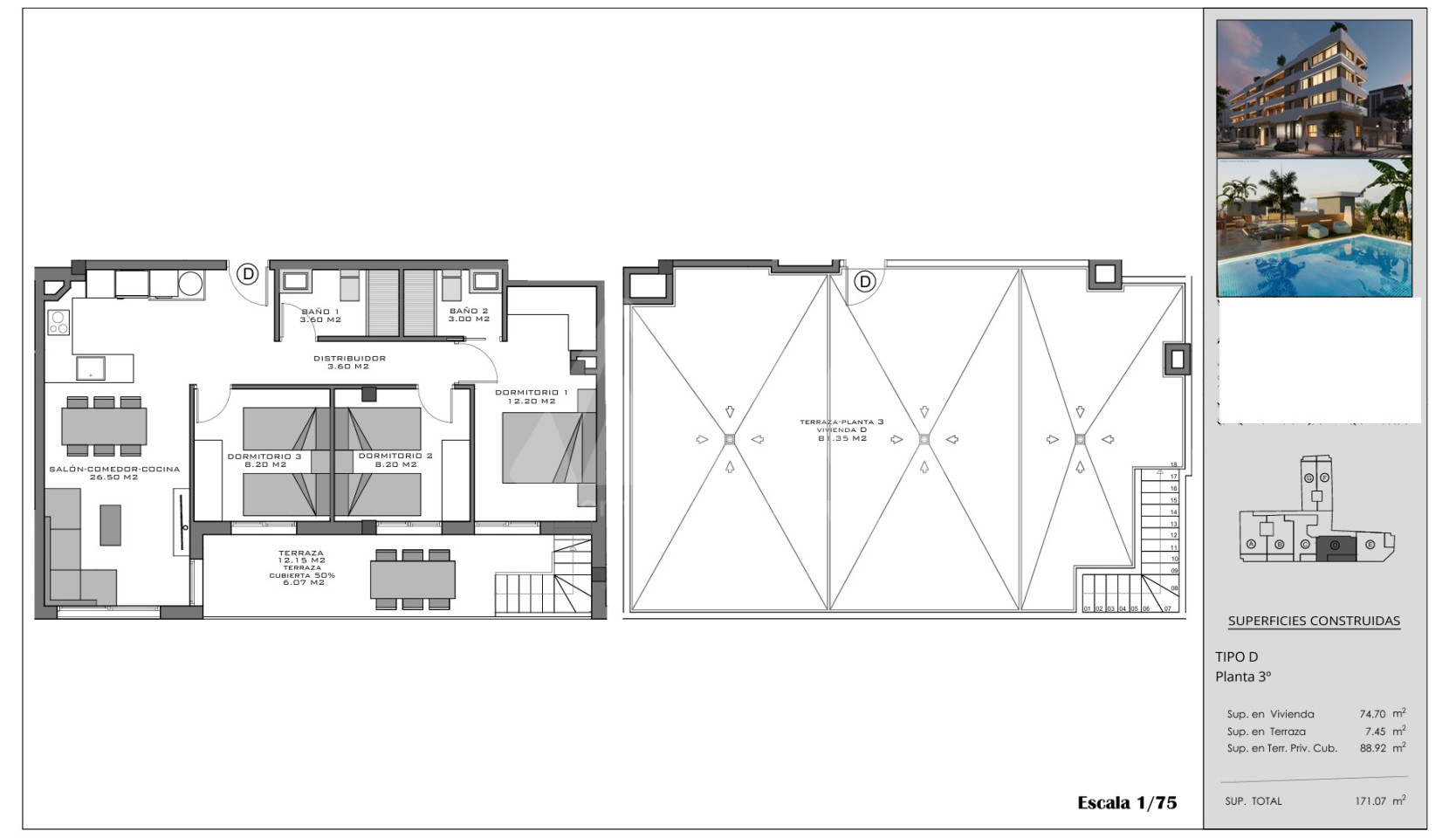 3 bedroom Penthouse in Santa Pola - EB148383 - Photo 1