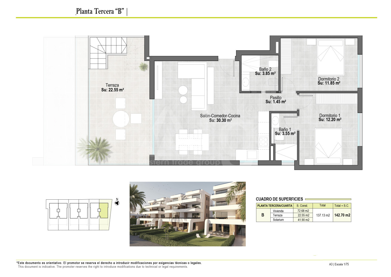 Penthouse de 2 chambres à Alhama de Murcia - NA149694 - Photo 1