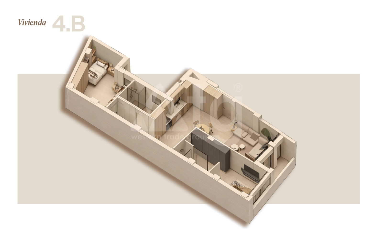 Apartamento de 2 habitaciones en Lorca - REL153031 - Foto 3