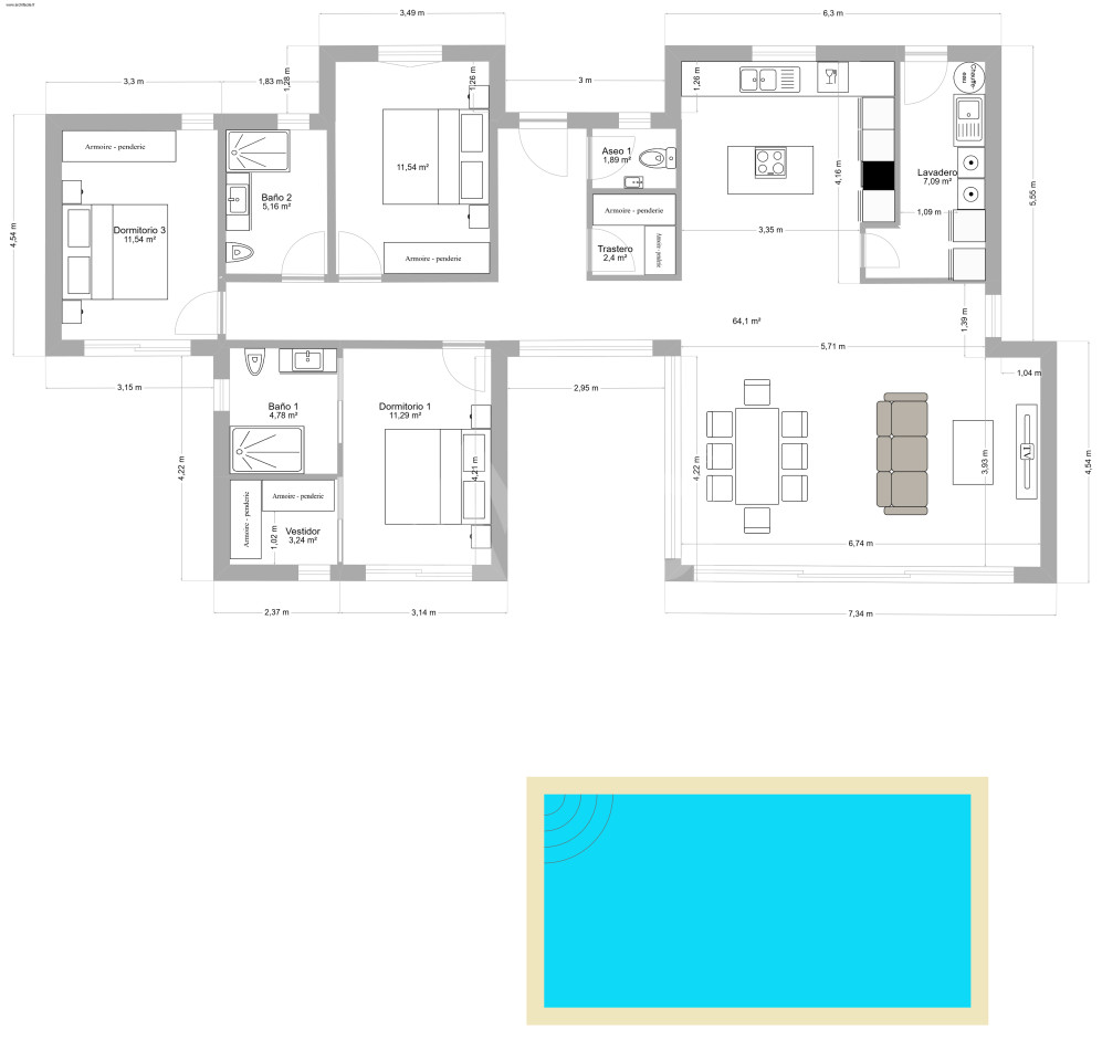 Villa de 3 habitaciones en Elche - BCC153926 - Foto 1