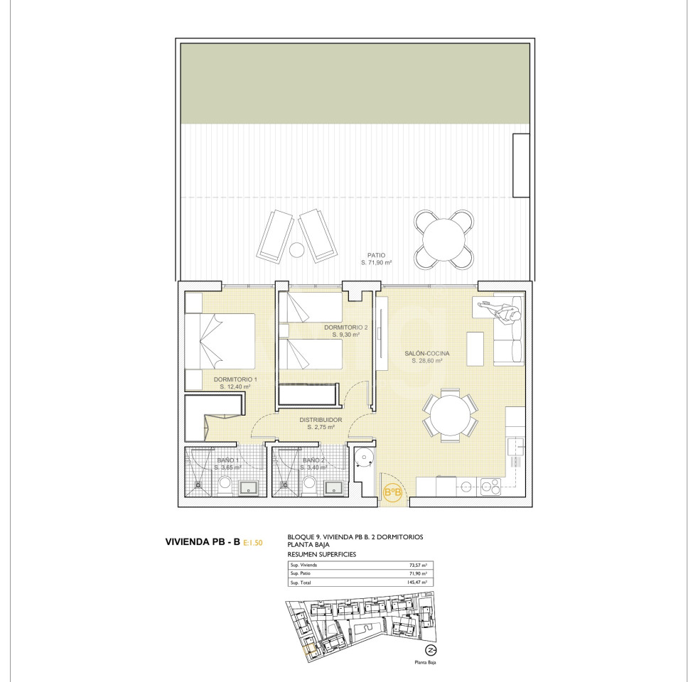 Apartamento de 2 habitaciones en Finestrat - PTA154719 - Foto 1