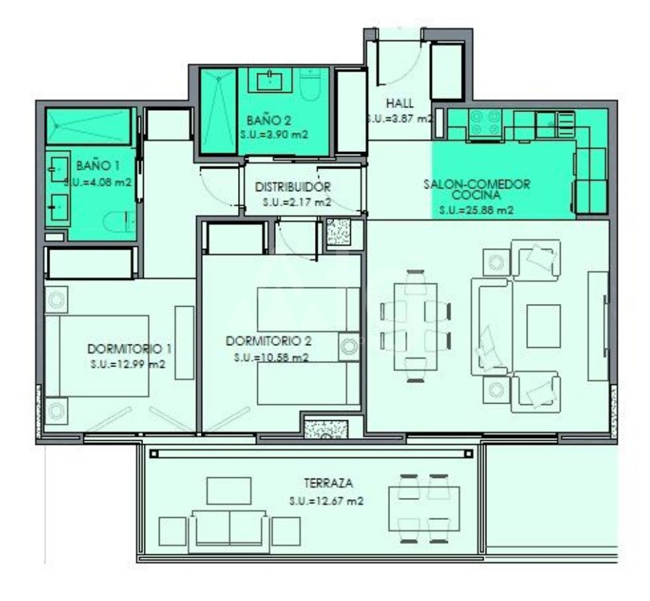 2 bedroom Apartment in Calpe - GHB1117853 - 1