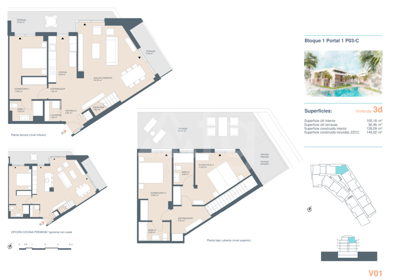 3 Schlafzimmer Penthouse-Wohnung in Xàbia - AEH1118978 - 1