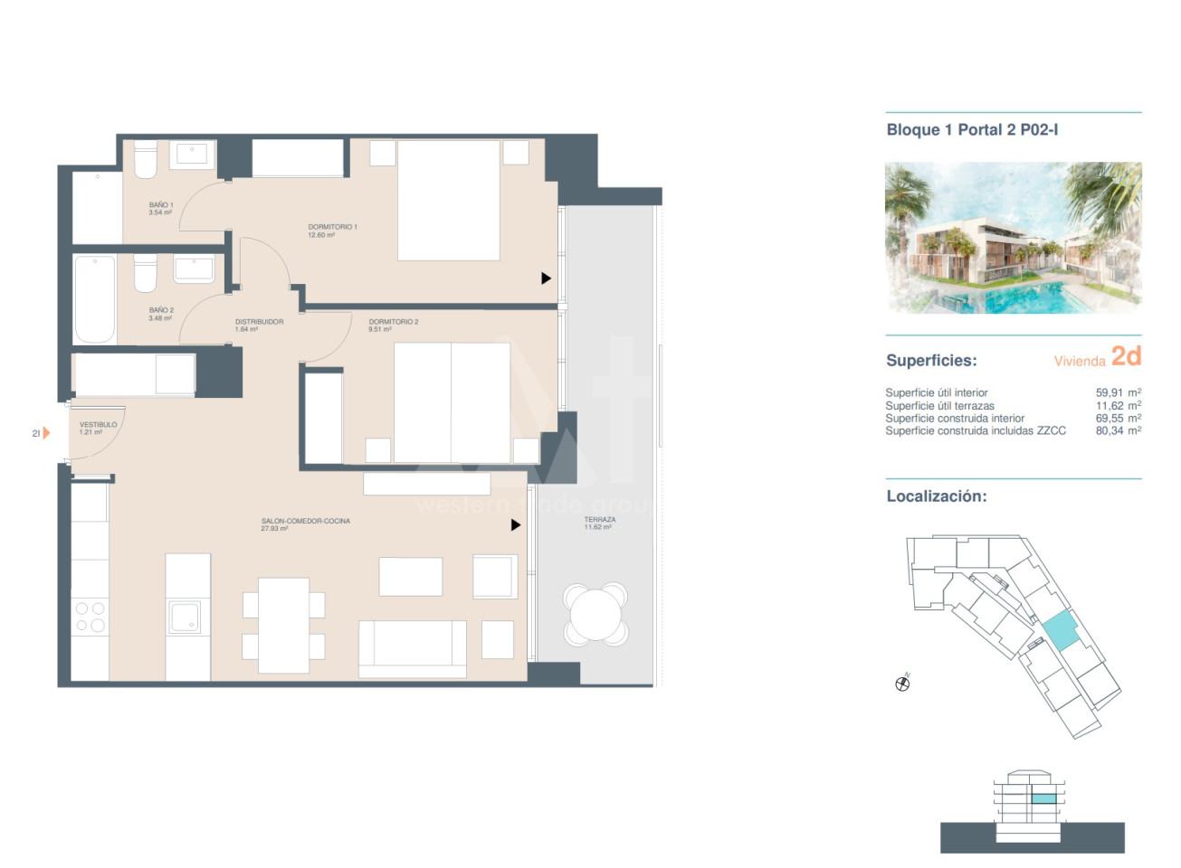 2 bedroom Apartment in Javea - AEH1119003 - 1