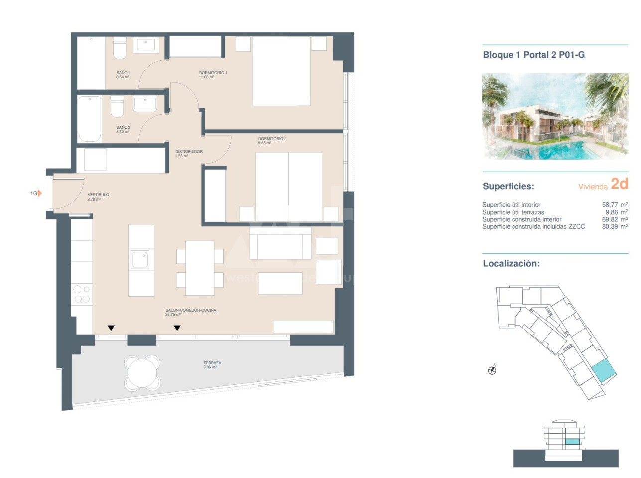 2 bedroom Apartment in Javea - AEH1119011 - 1