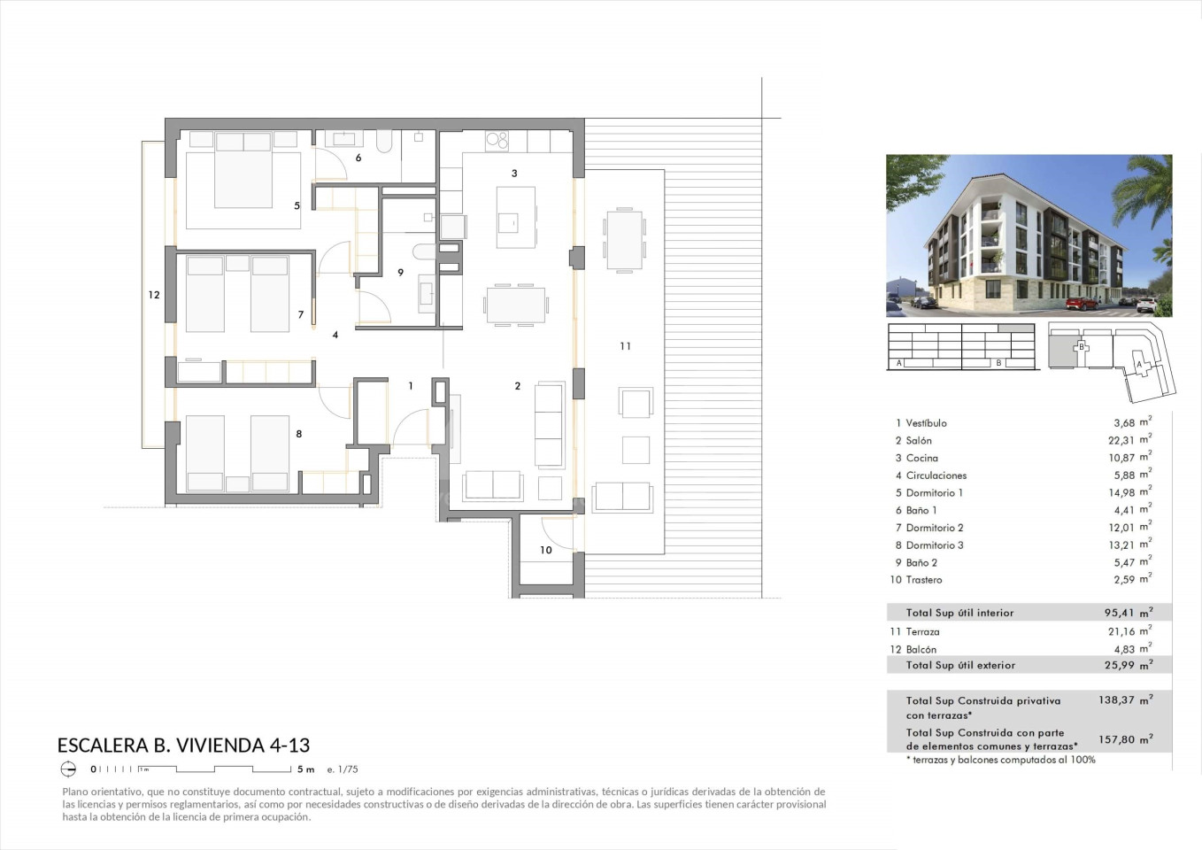 3 Schlafzimmer Penthouse-Wohnung in Rocafort - BCT1119291 - 1