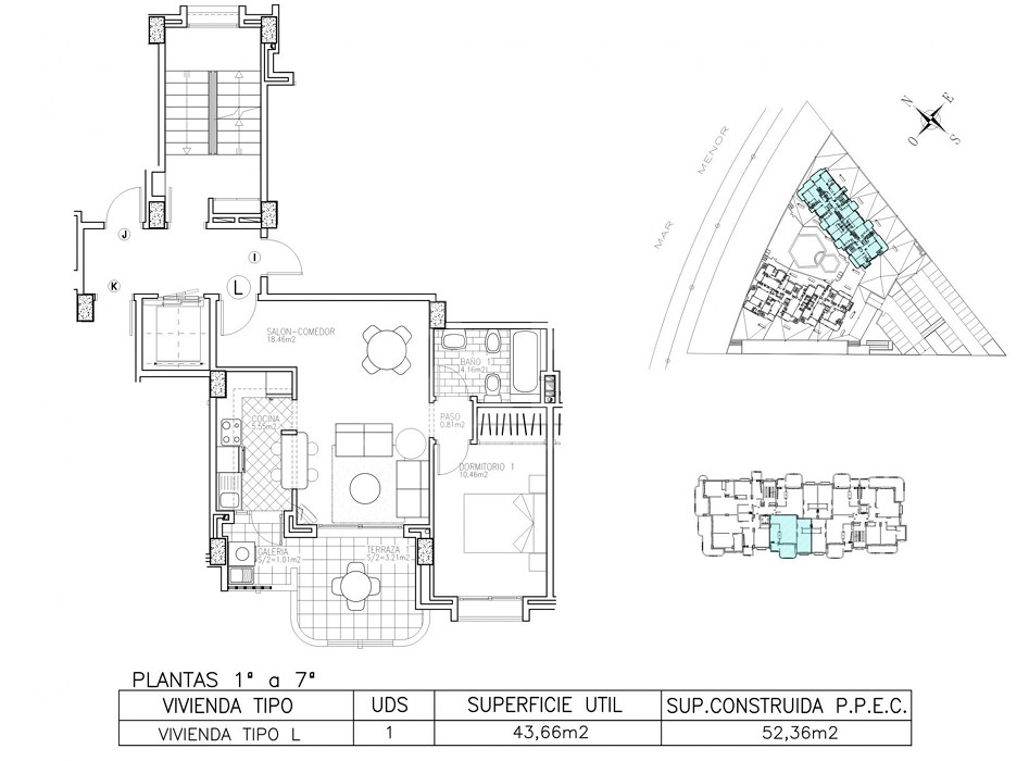1 bedroom Apartment in La Manga - GRI20141 - 1