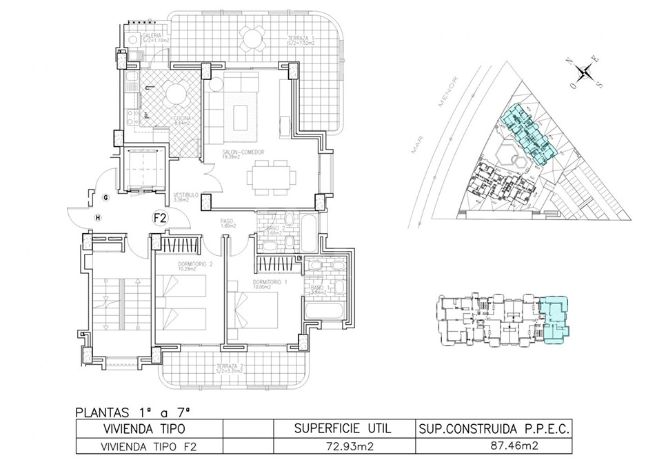 2 bedroom Apartment in La Manga - GRI20145 - 1