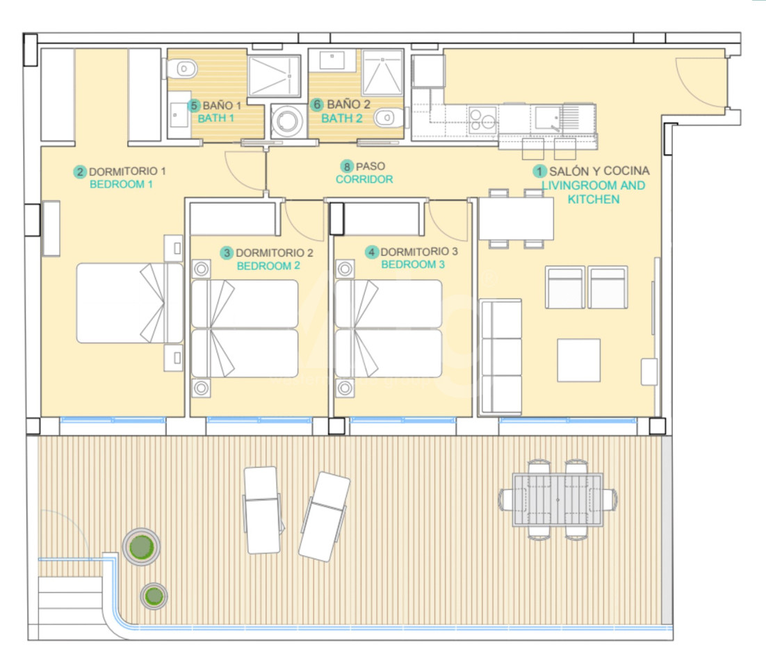 3 Schlafzimmer Appartement in Aguilas - QUA21519 - 1